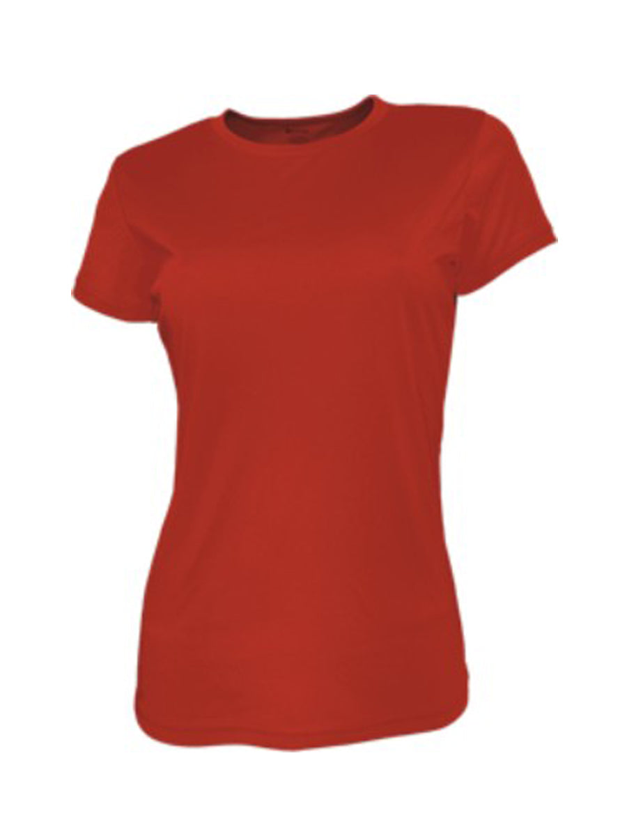 Ladies Brushed Tee Shirt in Red