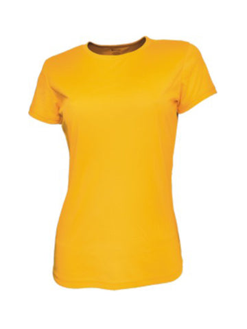 Ladies Brushed Tee Shirt in Yellow