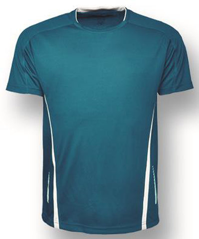 Unisex Adults Elite Sports Tee in Cyan/White