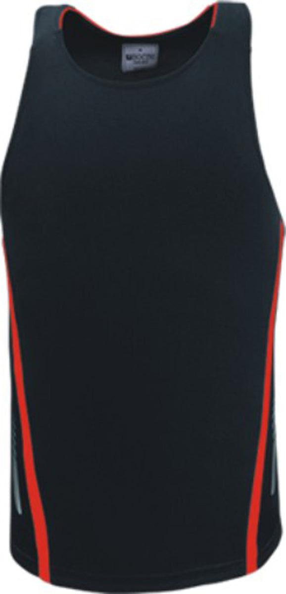 Unisex Elite Sports Singlet in Black/Red