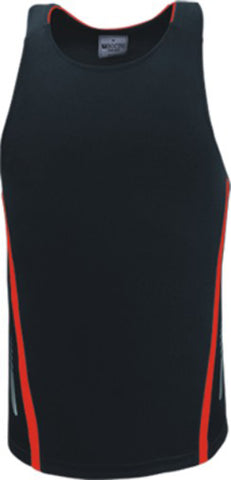 Unisex Elite Sports Singlet in Black/Red