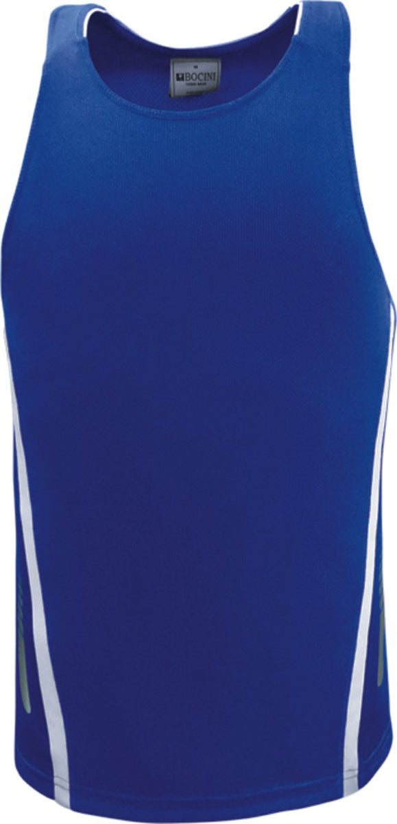 Unisex Elite Sports Singlet in Royal/White