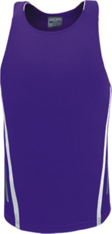 Unisex Elite Sports Singlet in Purple/White