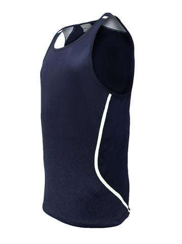 Unisex Adults Sublimated Sports Singlet in Navy/White