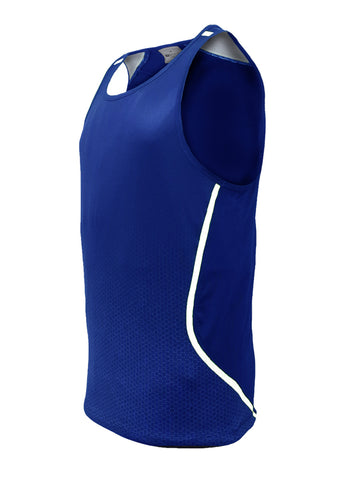Unisex Adults Sublimated Sports Singlet in Royal/White