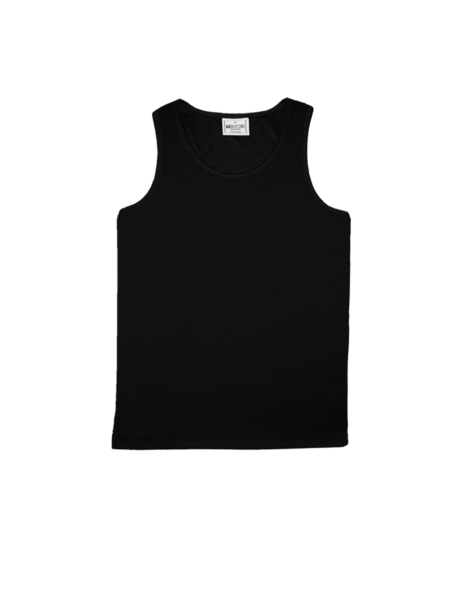 Unisex Adults Breezeway Micromesh Singlet in Black