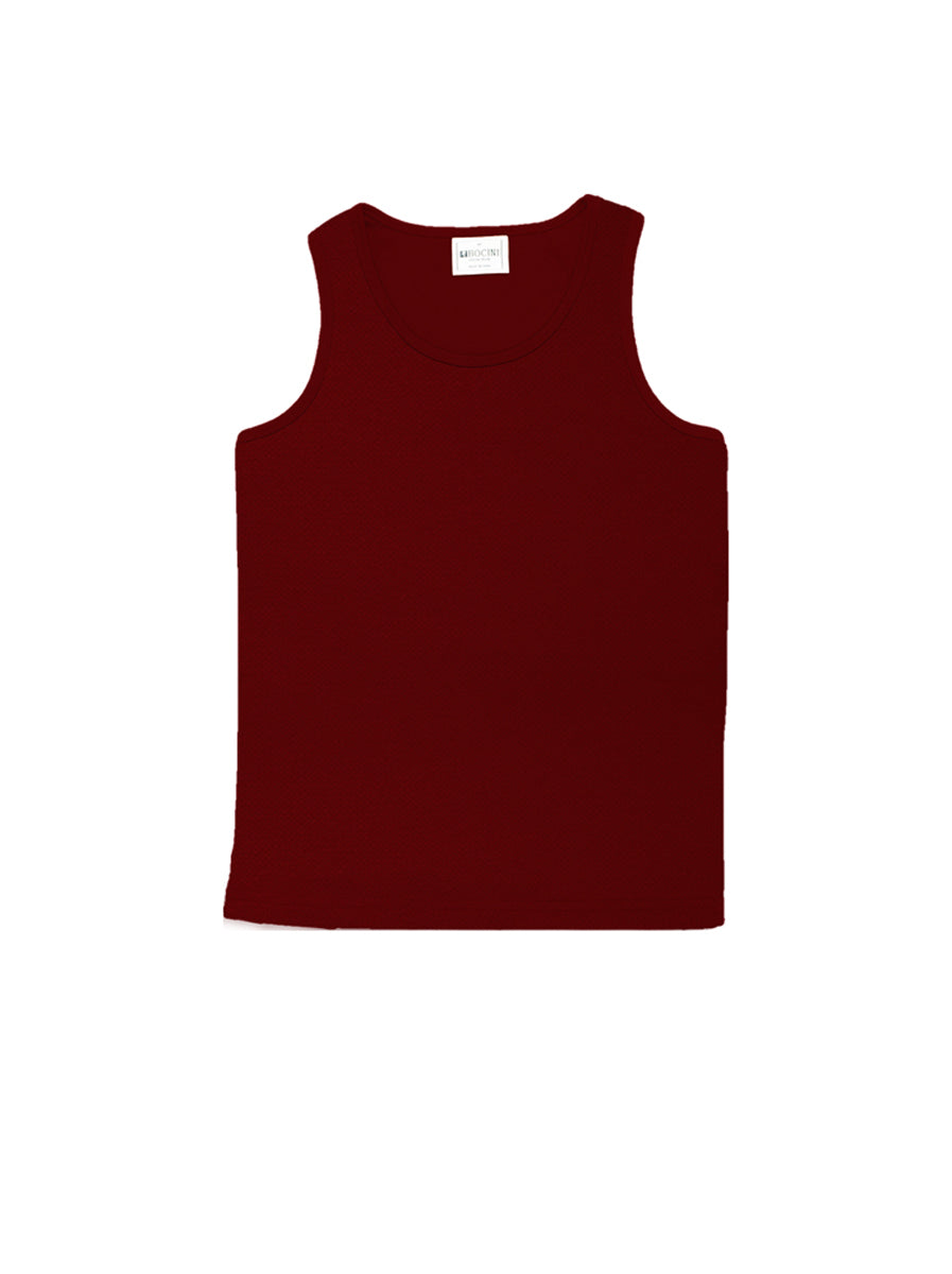 Unisex Adults Breezeway Micromesh Singlet in Burgundy