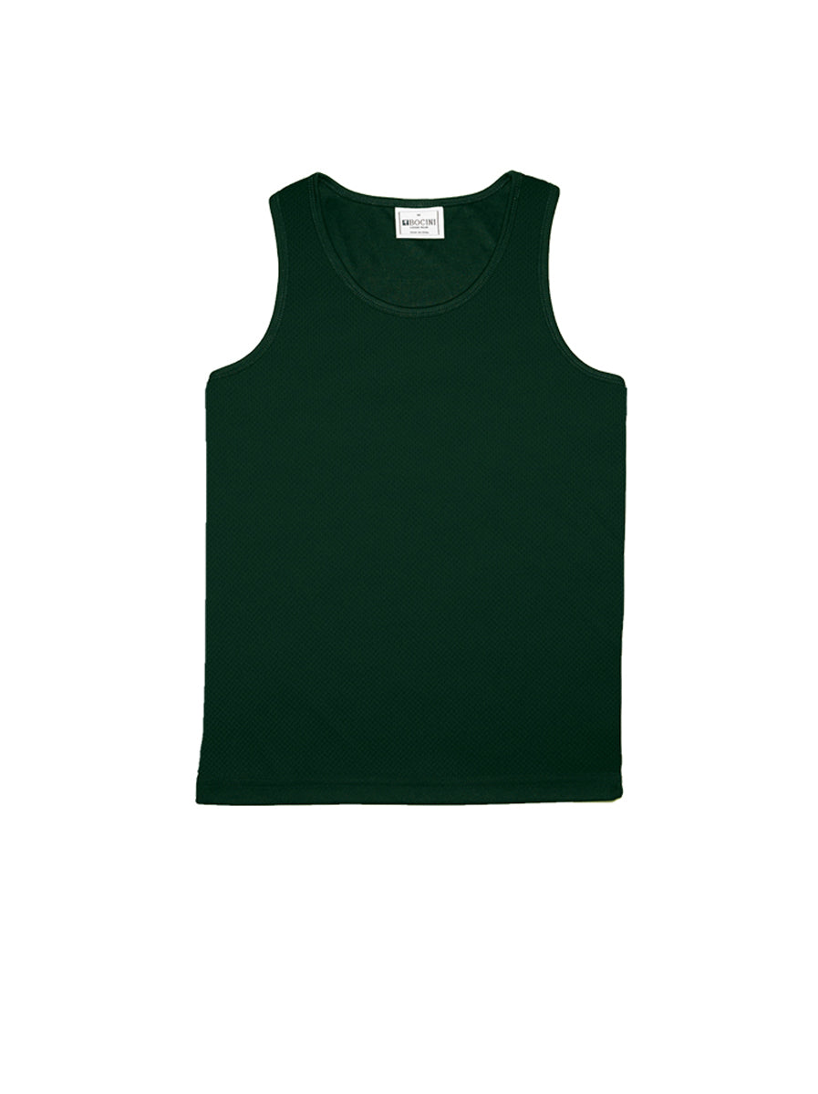 Kids Breezeway Micromesh Singlet in Bottle Green