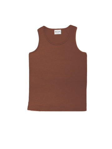 Kids Breezeway Micromesh Singlet in Chestnut