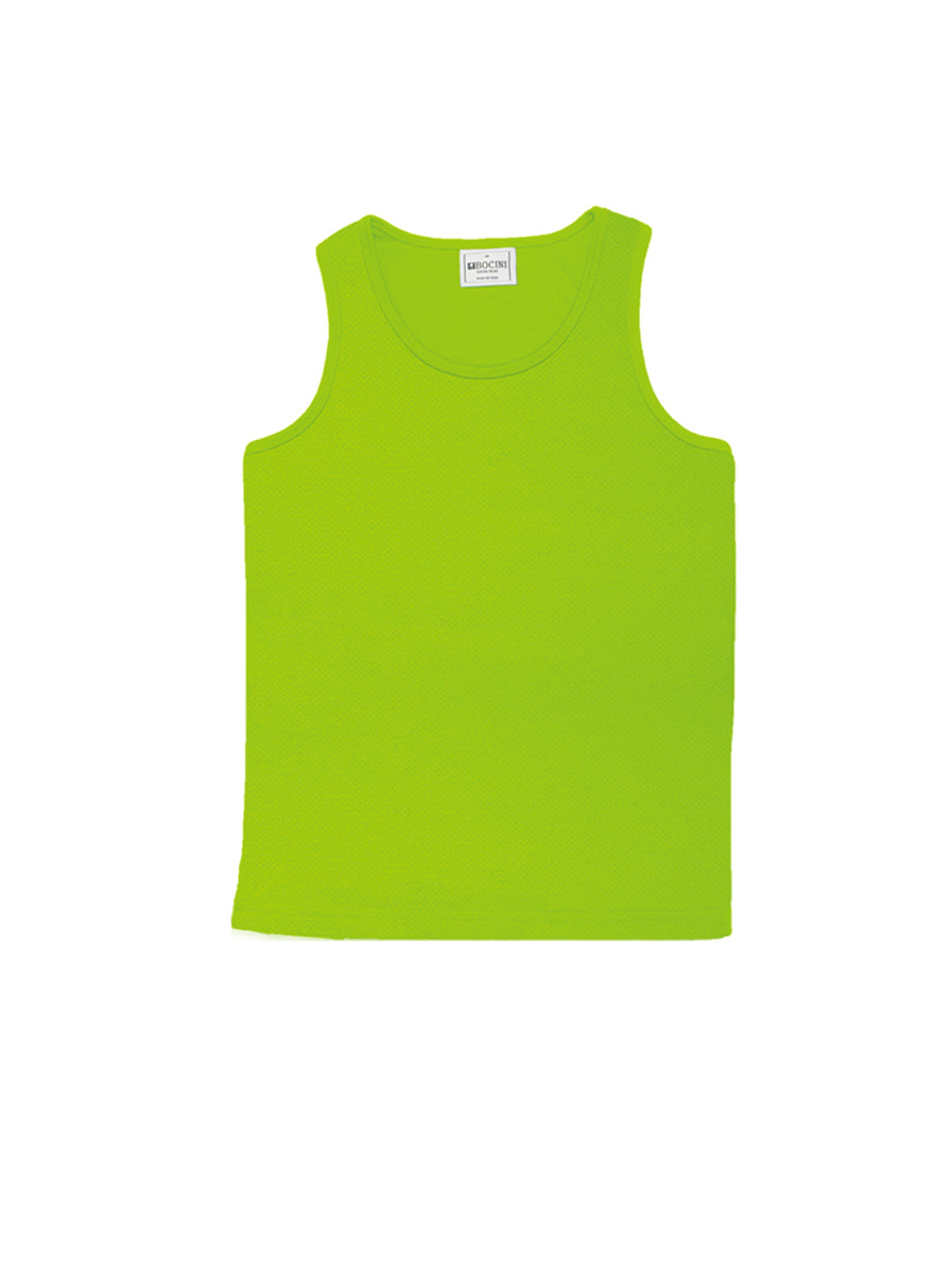 Kids Breezeway Micromesh Singlet in Lime