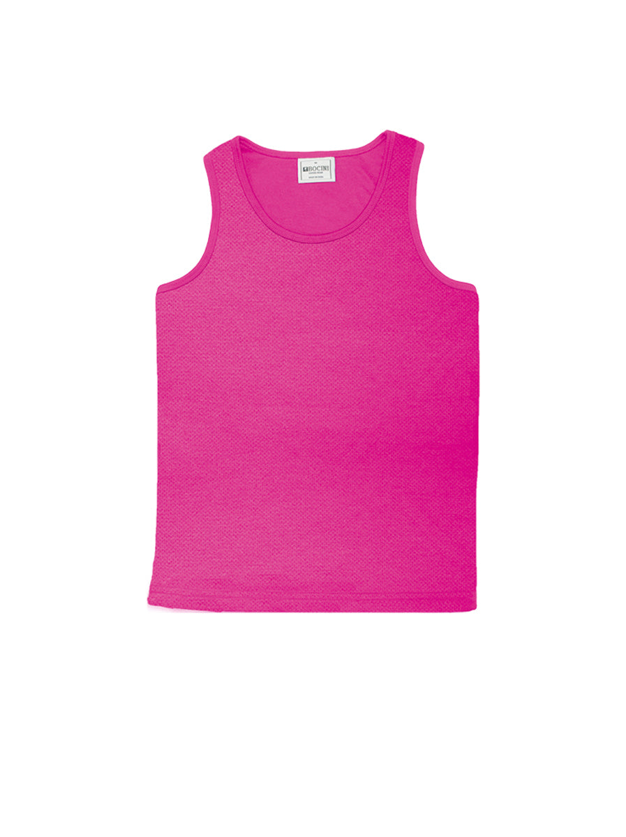 Kids Breezeway Micromesh Singlet in Magenta