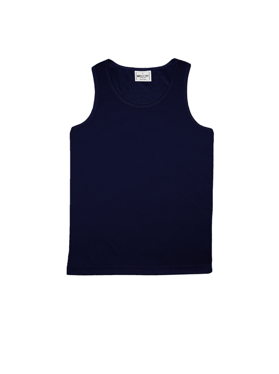 Kids Breezeway Micromesh Singlet in Navy