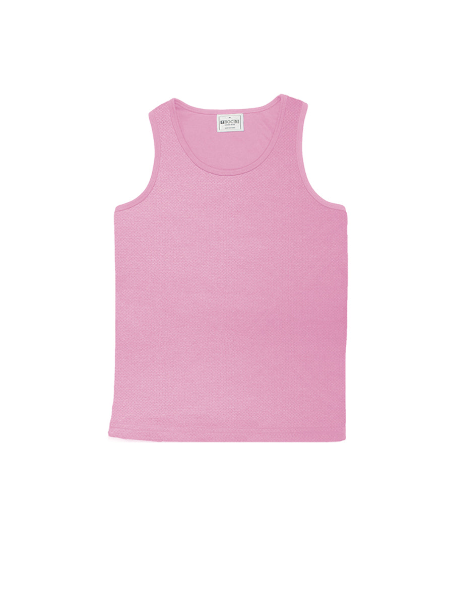 Kids Breezeway Micromesh Singlet in Pink