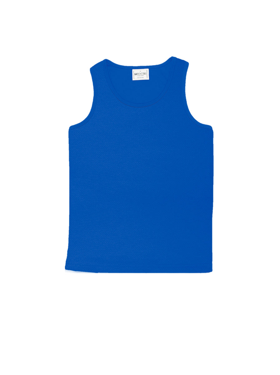 Kids Breezeway Micromesh Singlet in Royal