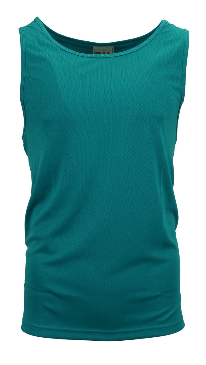Kids Breezeway Micromesh Singlet in Teal