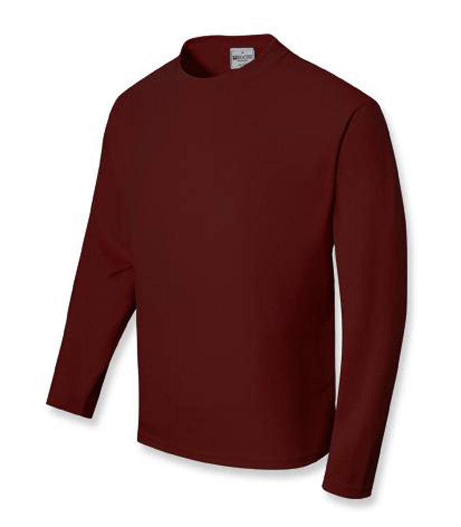 Unisex Adults Sun Smart L/S Tee Shirt in Burgundy