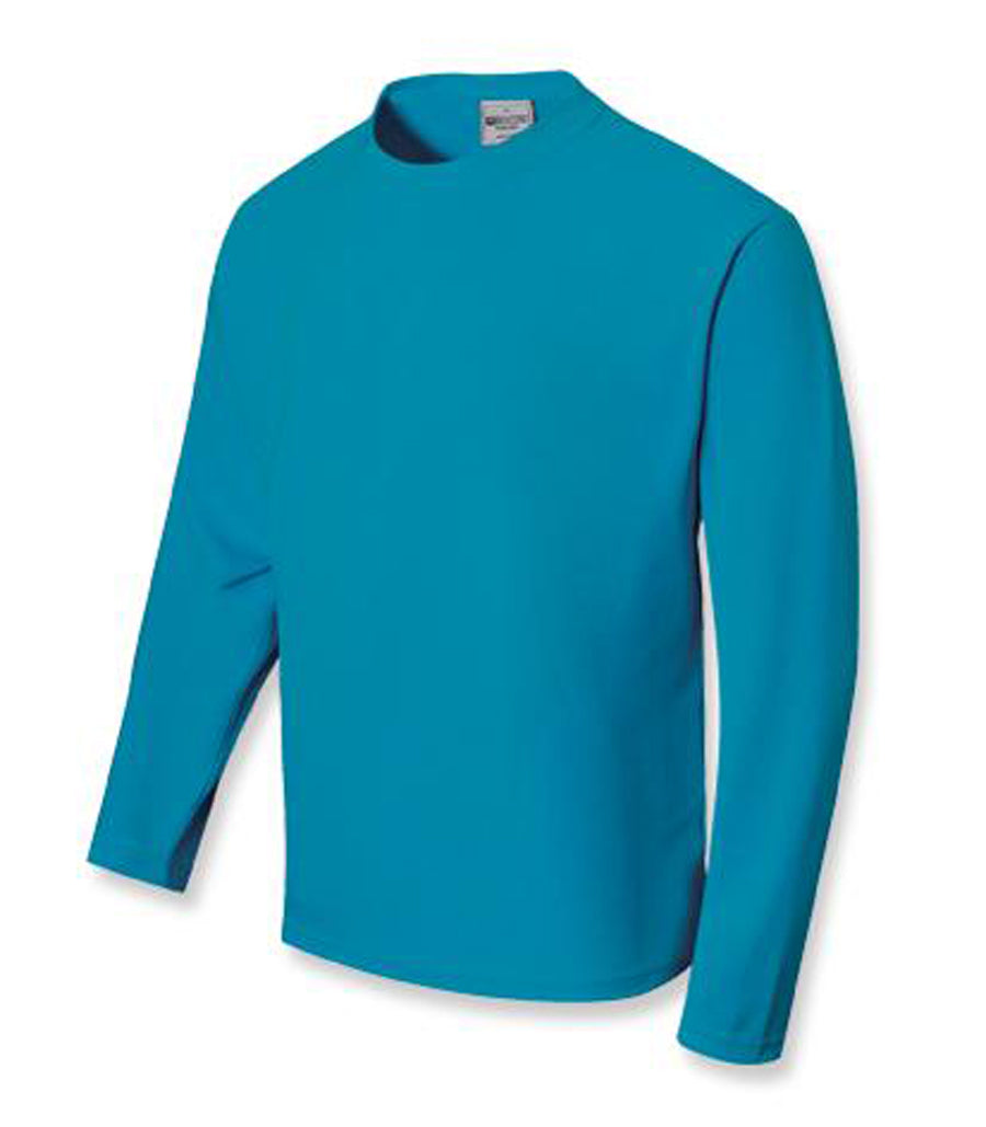 Unisex Adults Sun Smart L/S Tee Shirt in Cyan