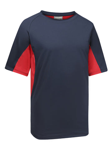 Element Sports Tee in Navy/Red
