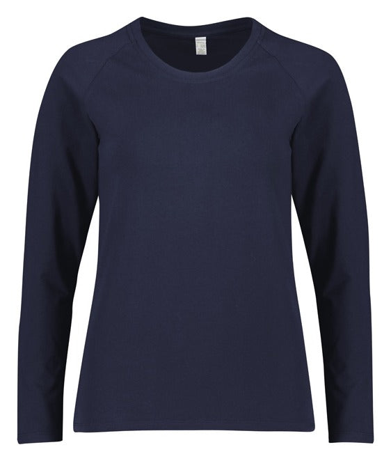 Performance Womens Long Sleeve Tee in Midnight Navy