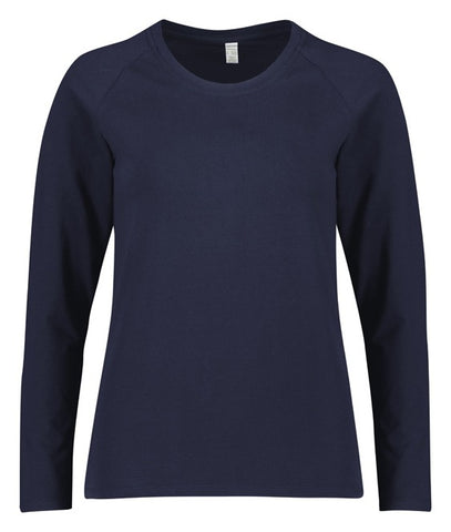 Performance Womens Long Sleeve Tee in Midnight Navy