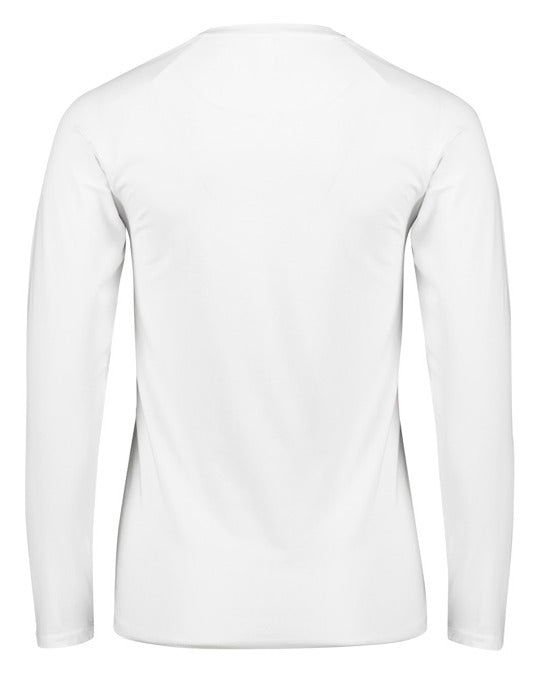 Performance Womens Long Sleeve Tee White back view