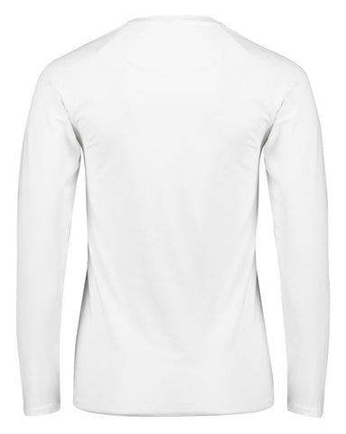 Performance Womens Long Sleeve Tee White back view