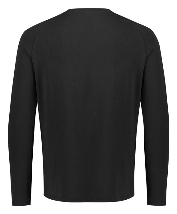 Performance Mens Long Sleeve Tee Black back view