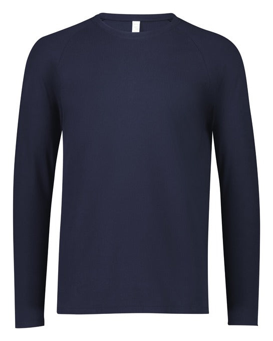 Performance Mens Long Sleeve Tee in Midnight Navy