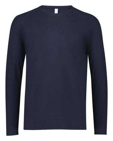 Performance Mens Long Sleeve Tee in Midnight Navy
