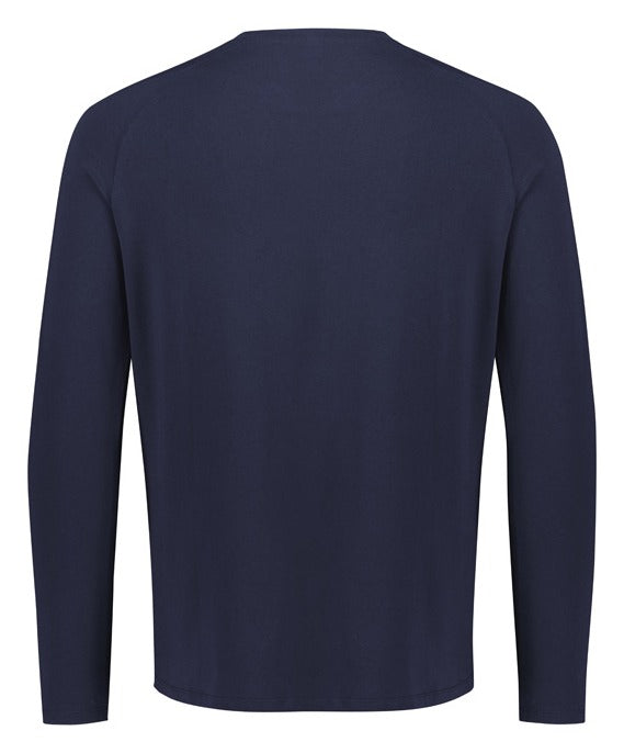 Performance Mens Long Sleeve Tee Midnight Navy back view
