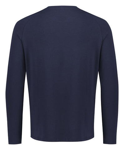 Performance Mens Long Sleeve Tee Midnight Navy back view