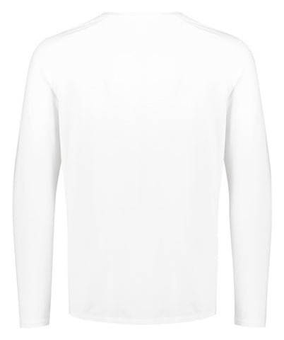 Performance Mens Long Sleeve Tee White back view