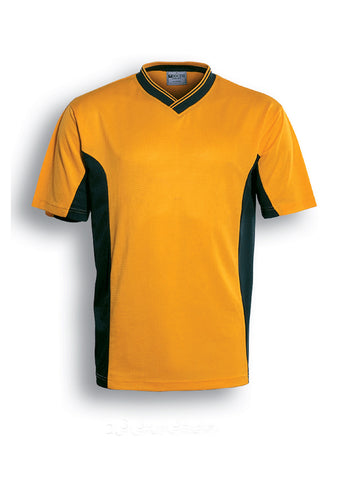 Unisex Adults Soccer Panel Jersey in Gold/Bottle Green