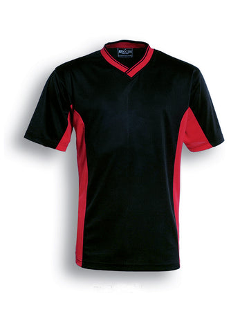Kids Soccer Panel Jersey in Black/Red