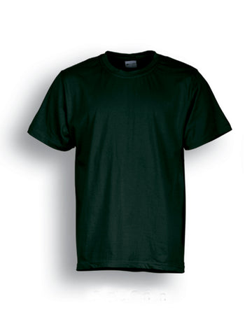 Unisex Adults Plain Cotton Tee Shirt in Bottle Green