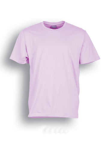 Unisex Adults Plain Cotton Tee Shirt in Light Pink