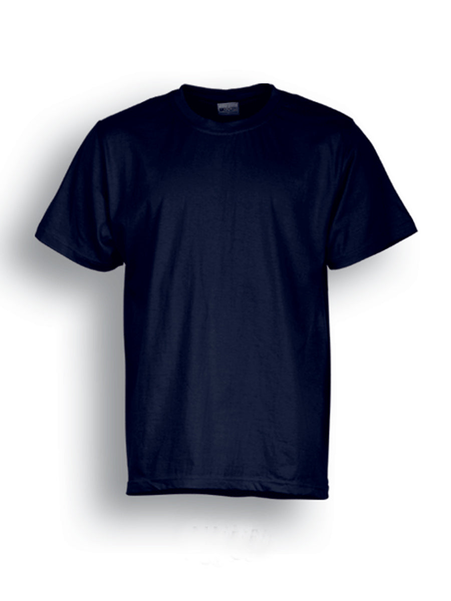 Unisex Adults Plain Cotton Tee Shirt in Navy