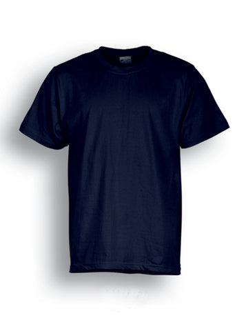Unisex Adults Plain Cotton Tee Shirt in Navy