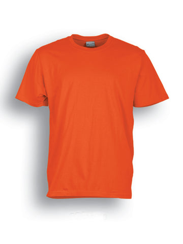 Unisex Adults Plain Cotton Tee Shirt in Orange