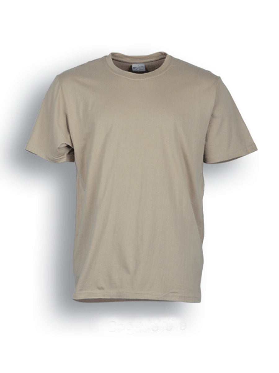 Unisex Adults Plain Cotton Tee Shirt in Sand