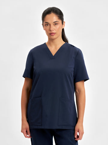 Pulse Womens V-Neck Scrub Top-CU543LS-inaura-2
