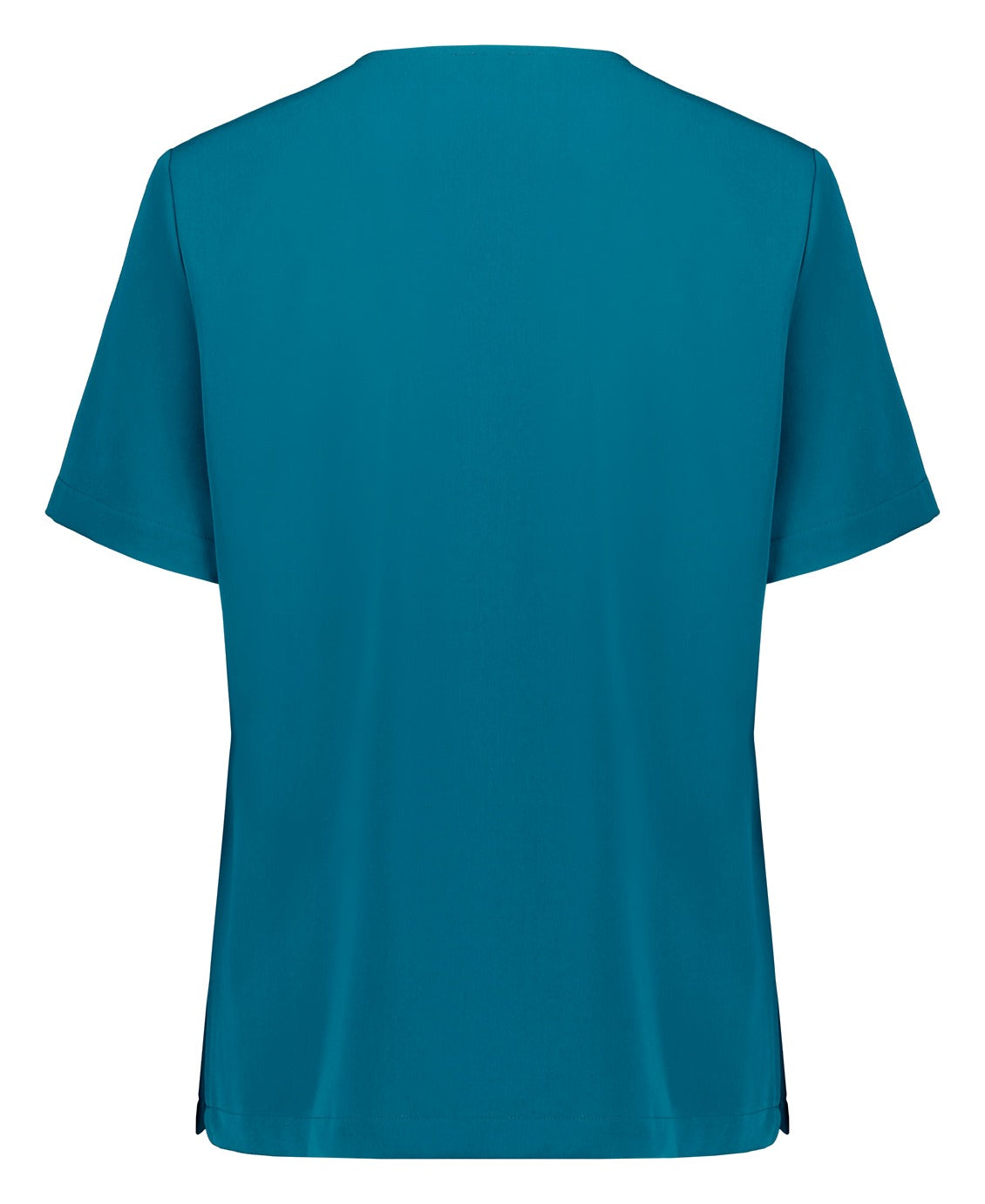 Pulse Womens V-Neck Scrub Top Caribbean Blue back view