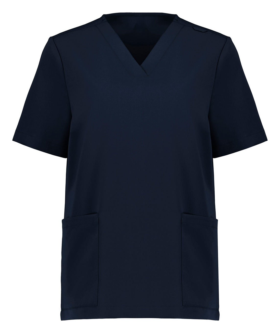 Pulse Womens V-Neck Scrub Top Midnight Navy front view