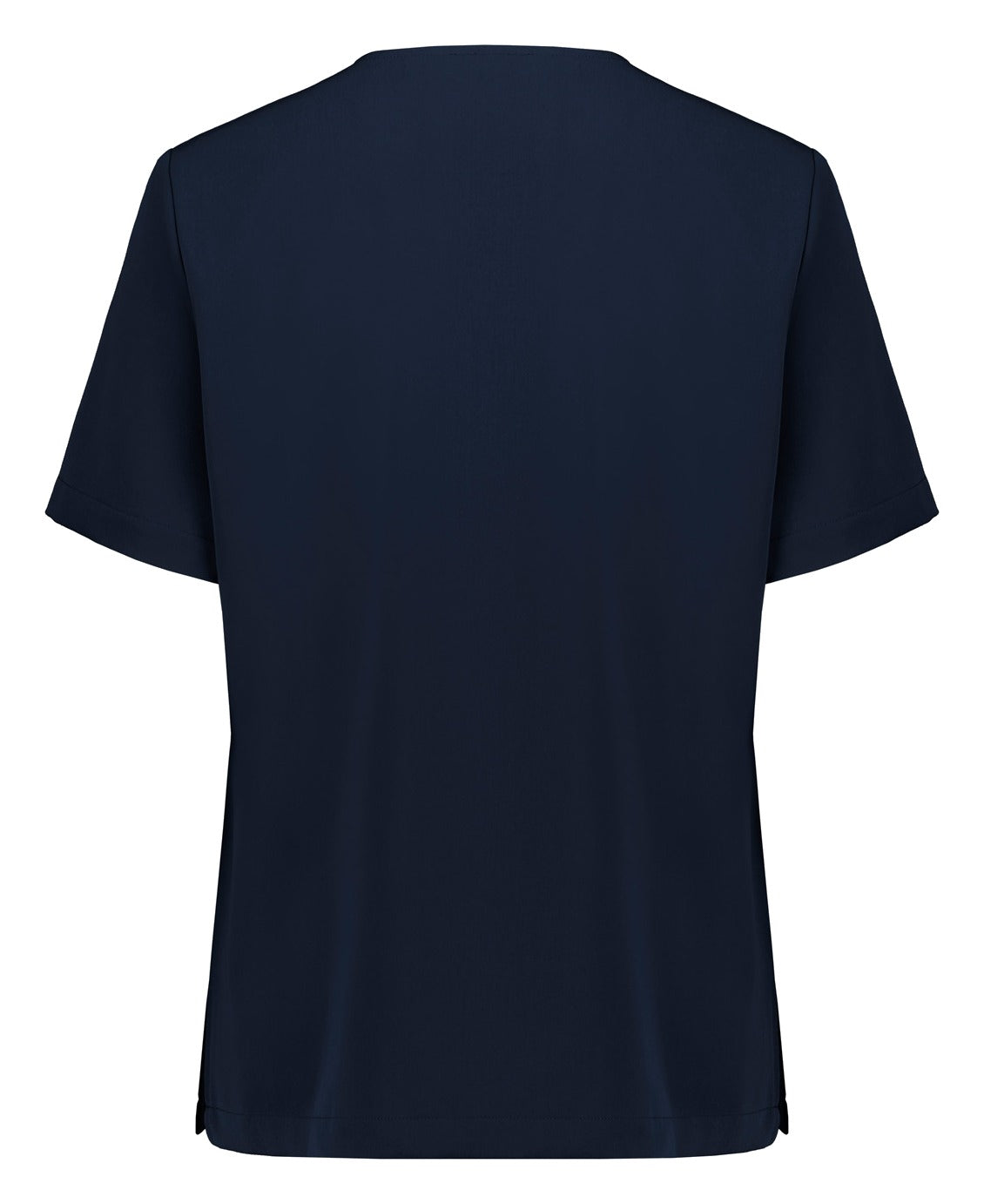 Pulse Womens V-Neck Scrub Top Midnight Navy back view