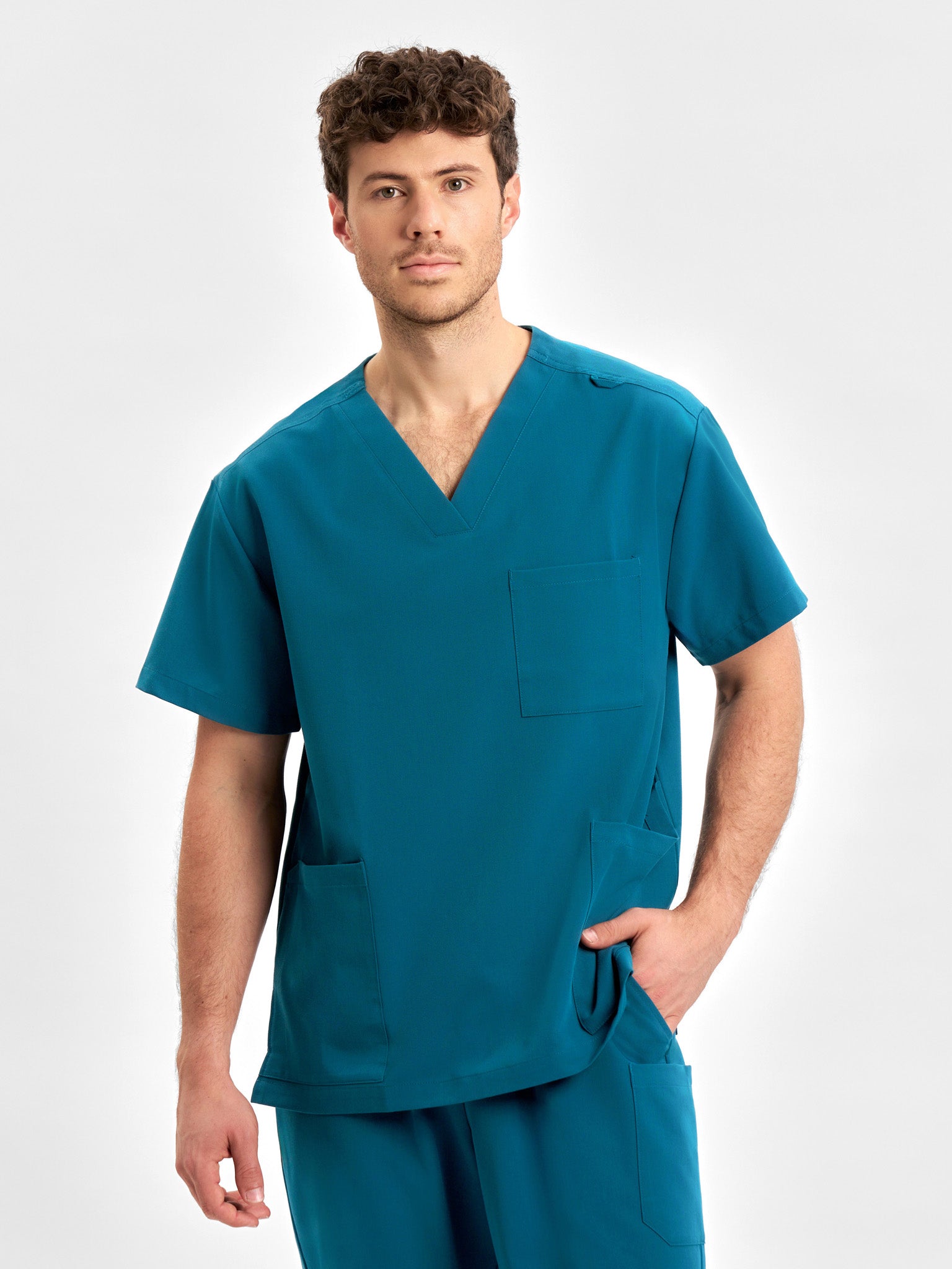 Pulse Unisex V-Neck Scrub Top-CU544US-inaura-1