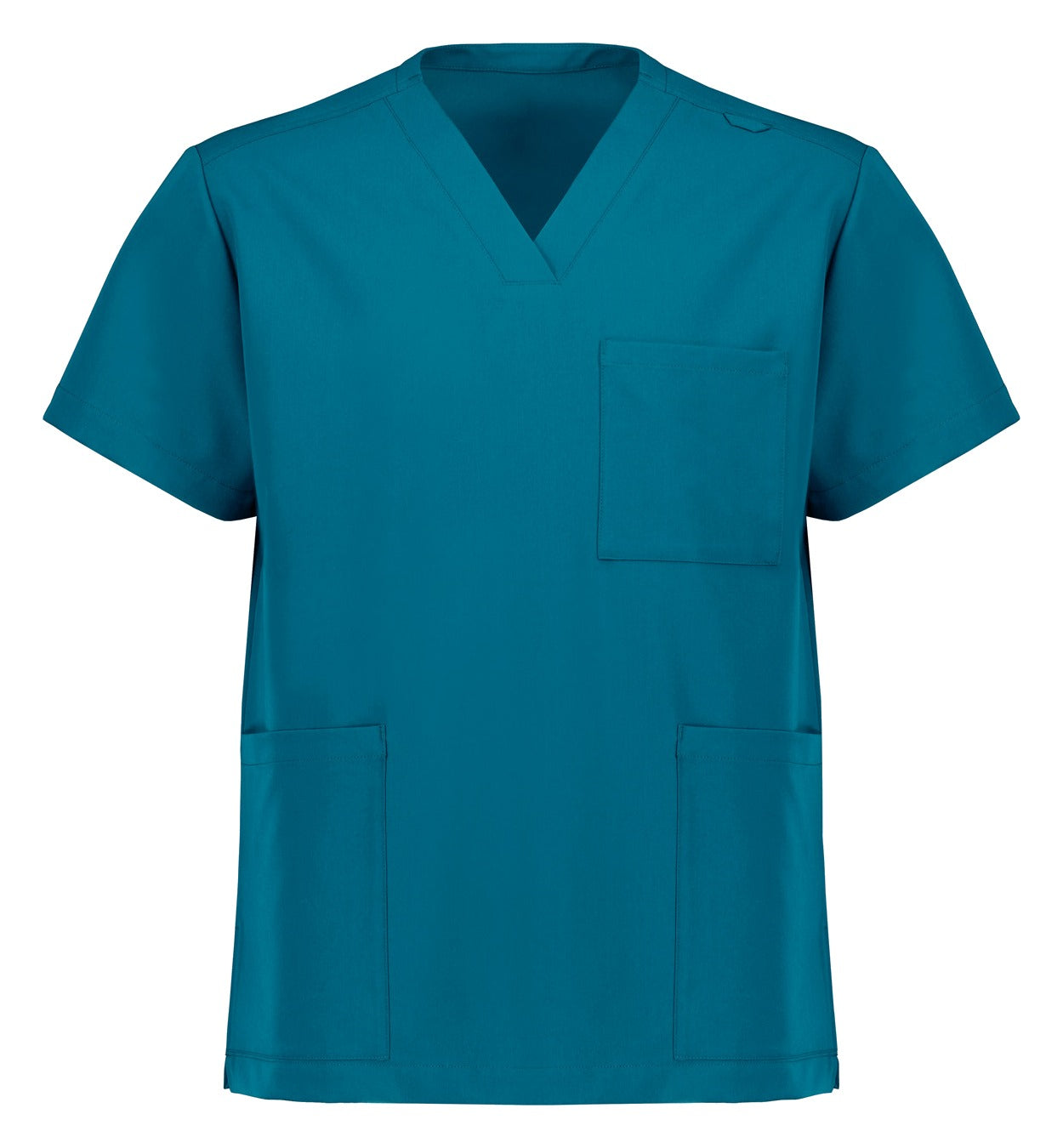 Pulse Unisex V-Neck Scrub Top Caribbean Blue front view