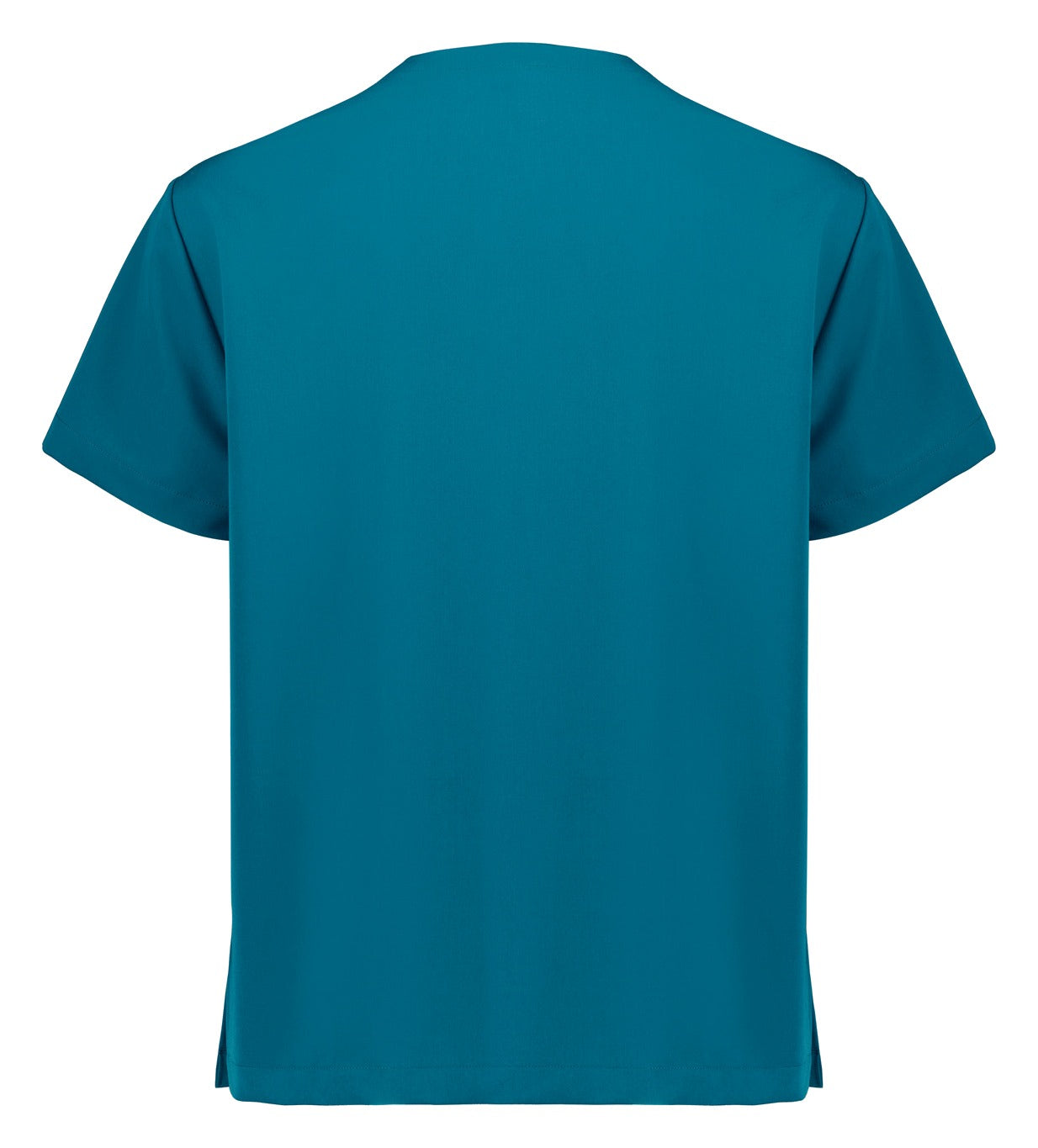 Pulse Unisex V-Neck Scrub Top Caribbean Blue back view