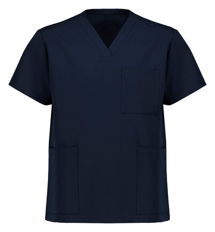 Pulse Unisex V-Neck Scrub Top Midnight Navy front view