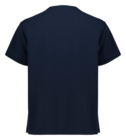Pulse Unisex V-Neck Scrub Top Midnight Navy back view