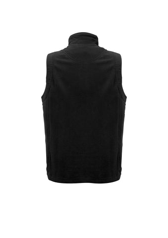 Plain Mens Vest Black back view